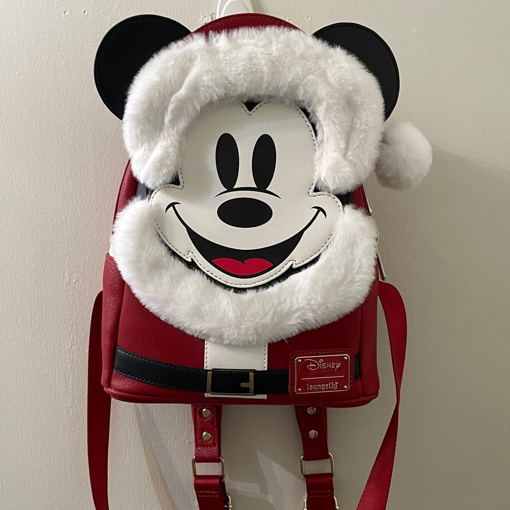 NWT Disney Loungefly Mini Backpack Santa Mickey Mouse - New With Tags